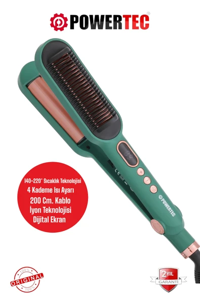 Powertec TR-2820 Fırçalı-Dalgalı İyonik Saç Düzleştirici ürün görseli 1