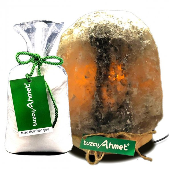 Tuzcu Ahmet Çankırı Doğal Tuz Lamba 4-5 kg 1 Kg Kaya Tuzu Hediyeli ürün görseli 1