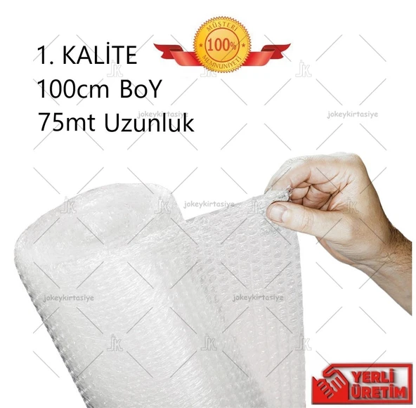 Balonlu Patpat-paketleme Naylonu (boy-100cm X 75mt-uzunluk)-(metrekare-75m2) ürün görseli 1