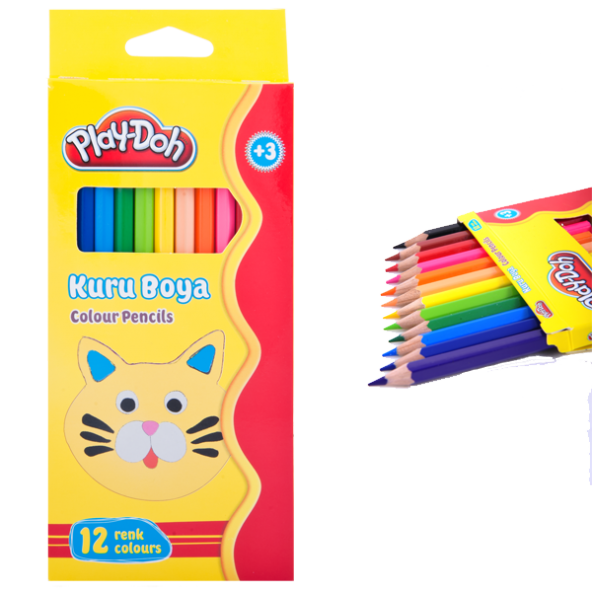 Play-Doh Kuru Boya Tam Boy 12 Renk PLAY-KU001 ürün görseli 1