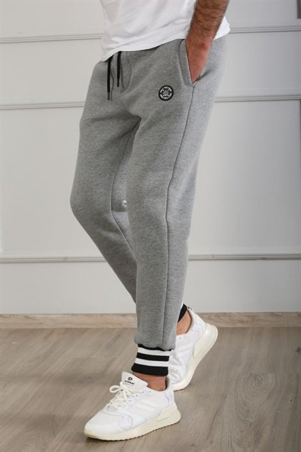 Madmext Basic Gri Erkek Eşofman 9443 - Resim 6