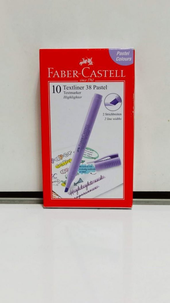 FABER-CASTELL FOSFORLU KALEM 38 PASTEL MOR 10 LU ürün görseli 1