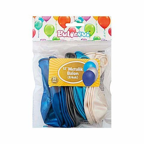 BALONEVI BALON 12 ınc METALIK KOYU MAVI 100 LU ürün görseli 1