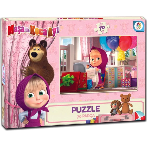 MB7541 MASHA KOCA AYI 70 PARÇA KUTU PUZZLE ürün görseli 1