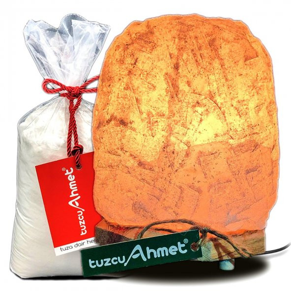 Tuzcu Ahmet Beyaz Tuzdan Yapılmış 2-3 kg Tuz Lambası 1 Kg Kristal Kaya Tuzu Hediyeli ürün görseli 1