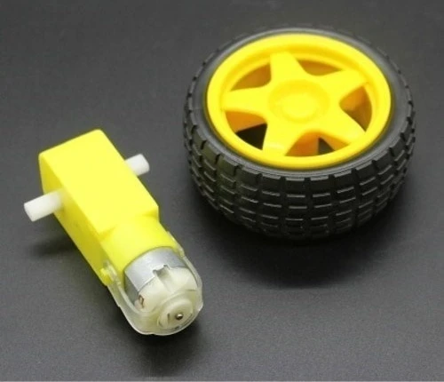 2 Adet - Arduino Robot Tekerlek Ve Dc Motor Seti 250Rpm Dc Motor ürün görseli 1