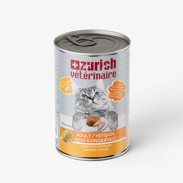 Zurich Veterinaire Pate Tavuklu Yetişkin Kedi Konservesi 415 gr ürün görseli 1