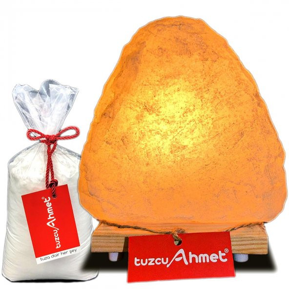 Tuzcu Ahmet Beyaz Tuzdan Yapılmış 6-7 kg Tuz Lamba Kaya Tuzu Hediyeli ürün görseli 1