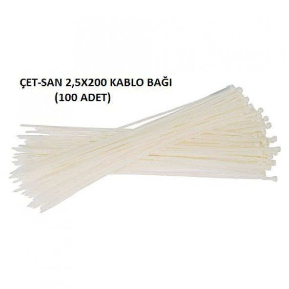 Çetsan Beyaz 2,5*250 Klips 100 Adet ürün görseli 1