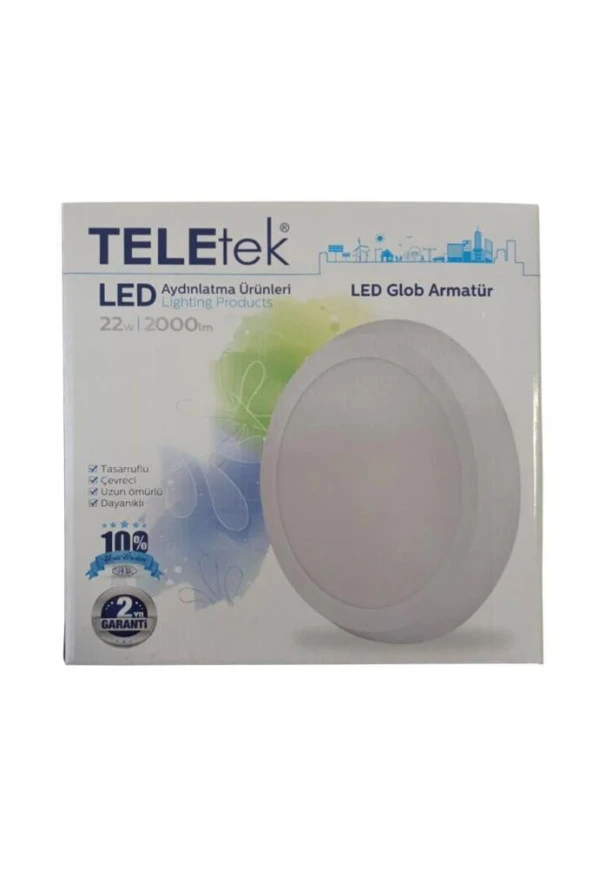 Teletek 22W Tavan Lambası Gün ışığı - Resim 2