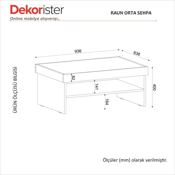Raun Orta Sehpa Sepet - Antrasit - Resim 8