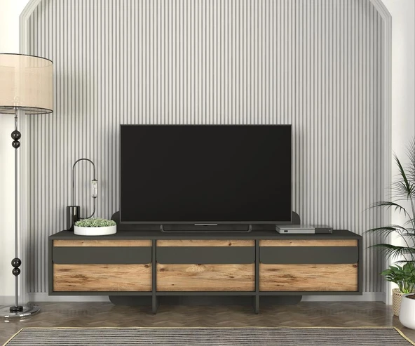 Maggie Tv Stand Antrasit - Atlantik Çam ürün görseli 1