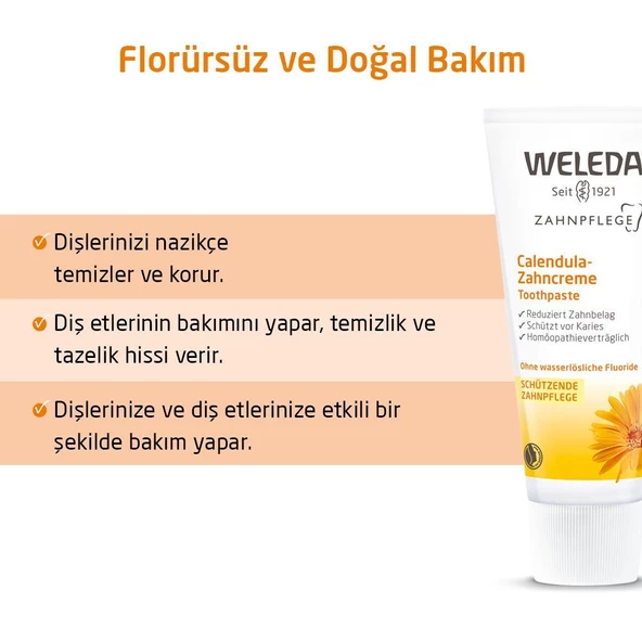 Weleda Calendula Özlü Organik Diş Macunu 75ml - Resim 2