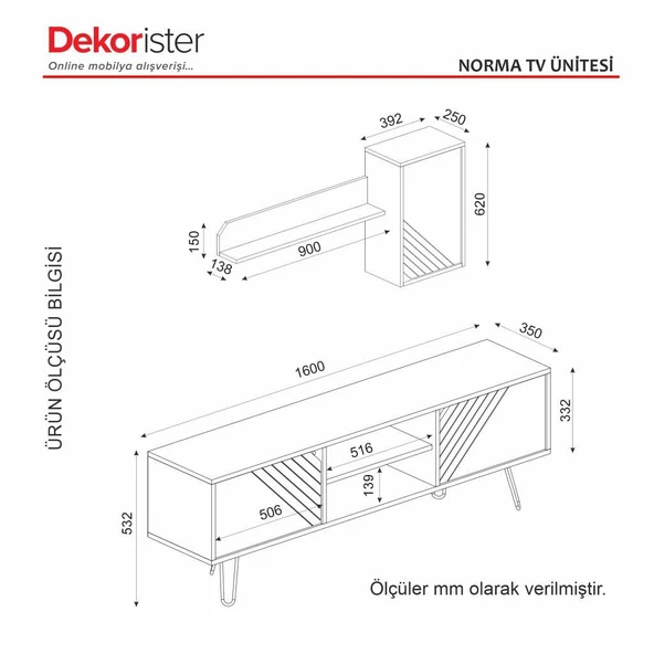Norma Tv Ünitesi Ceviz - Resim 8