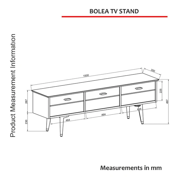 Bolea Tv Stand Senkronsiyah - Bona - Resim 8
