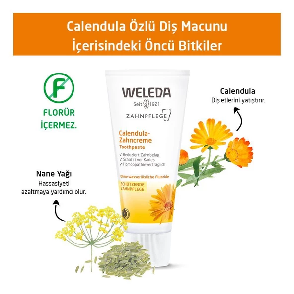 Weleda Calendula Özlü Organik Diş Macunu 75ml - Resim 3