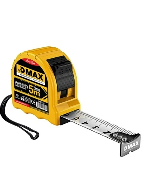 DMAX 5mt Profesyonel Çelik Şerit Metre 25mm (5 Metrelik Şerit Metre) ürün görseli 1