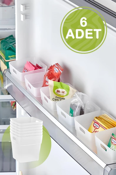 Mithra Life 6 Adet Buzdolabı Kapak İçi Düzenleyici ve Banyo Organizer MIT1103 ürün görseli 1