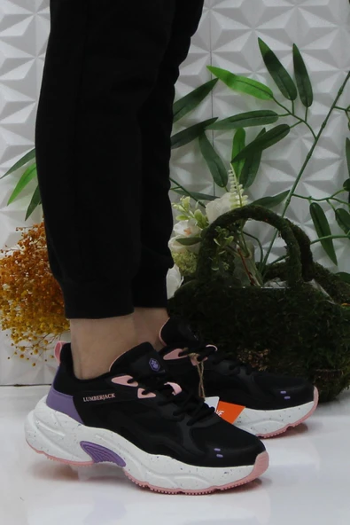 Lumberjack Fanto Siyah Pudra Rahat Orijinal Ürün Sneaker Kadın Ayakkabı ürün görseli 1