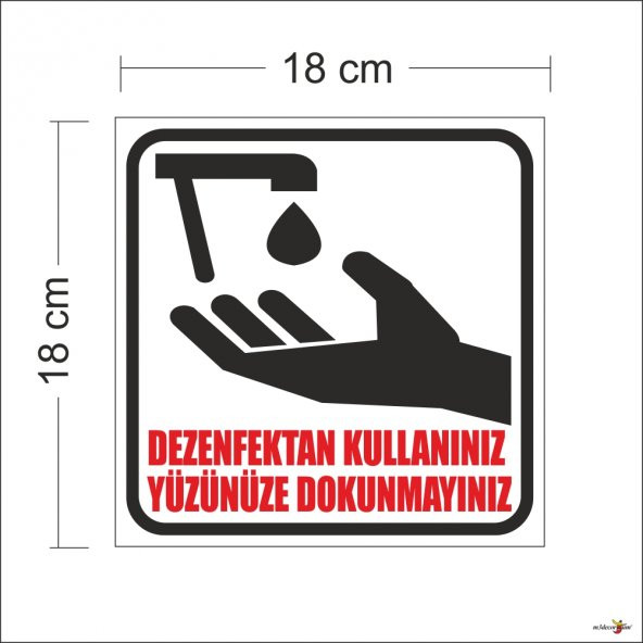 Dezenfektan Kullanınız Uyarı İkaz Levhası Panosu Tabelası Tablosu ürün görseli 1