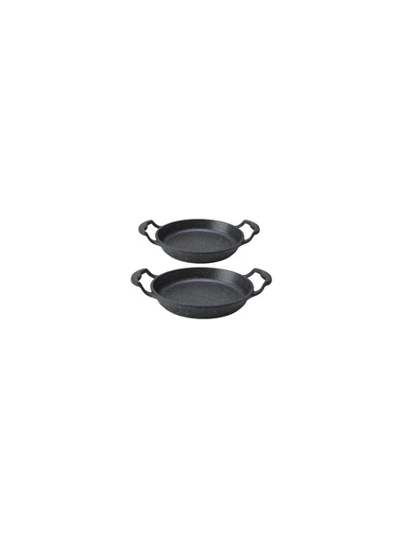 AKPA HOME Akpa Döküm Granit  İkili Kapaksız Sahan Seti 18-22cm ürün görseli 1