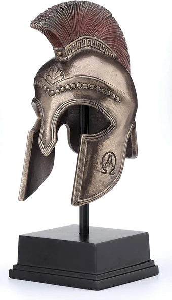Greek Hoplite Helmet - Antik Yunan Hoplit Piyade Kaskı Stand Biblo Dekor ürün görseli 1