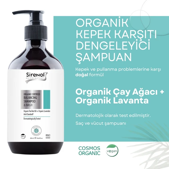 Sirenol Organik Dengeleyici Saç ve Vücut Şampuanı ürün görseli 1