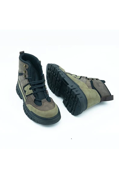 +7 cm Boy Uzatan Gizli Topuklu Army Tarz Bilek Boy Erkek Bot ürün görseli 1