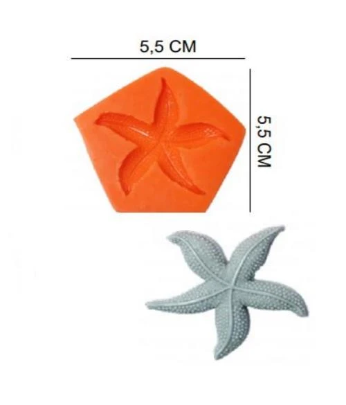 ŞEKER HAMUR KALIBI SİLİKON DENİZ YILDIZI 5,5*5,5 CM ürün görseli 1