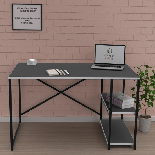 Kenzlife ofis masası natsuki 075*090*40 grisyh bilgisayar çalışma büro ürün görseli 1