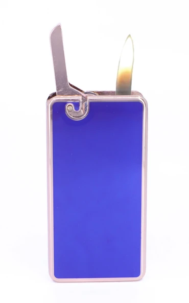 Metal Kasa Çakmak Mum Alev - Soft Flame - Mor - Resim 3