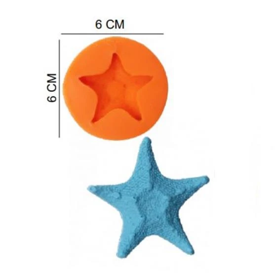 ŞEKER HAMUR KALIBI SİLİKON DENİZ YILDIZI 6*6 CM ürün görseli 1