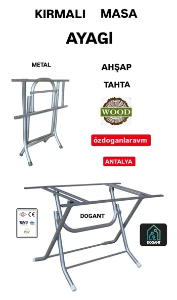 Ahşap-Werzalit Masa Ayagı Kırmalı Ayaklı 60x110 - 70x120  Masalar Için Katlanabilir Masa Ayağı ürün görseli 1
