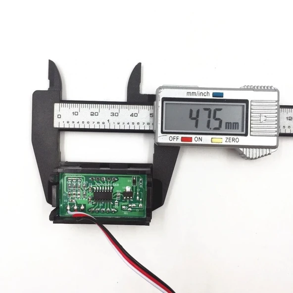 0.56 inch DC 0-100V Digital Voltmetre 3 Telli Panel Tip - Resim 7