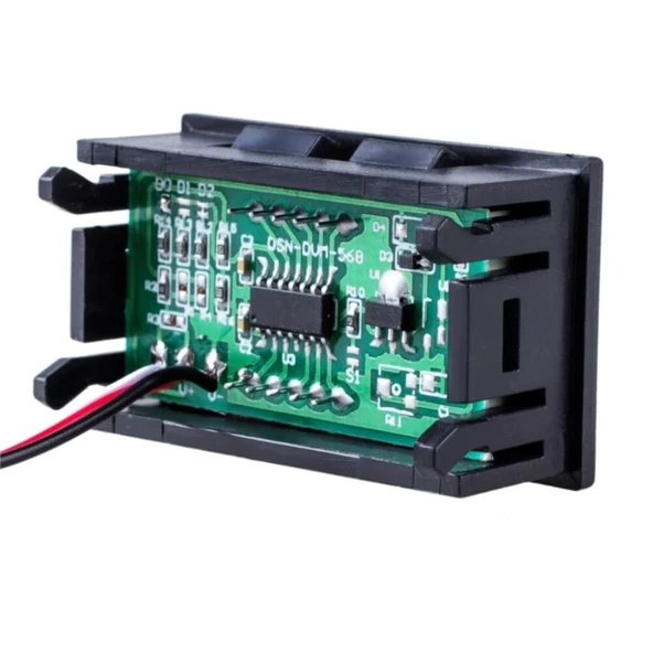0.56 inch DC 0-100V Digital Voltmetre 3 Telli Panel Tip - Resim 5