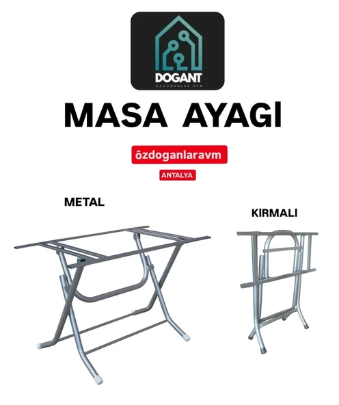 Ahşap-Werzalit 70x120 - 80x140 Masalar Için Katlanabilir Masa Ayağı Metal ürün görseli 1