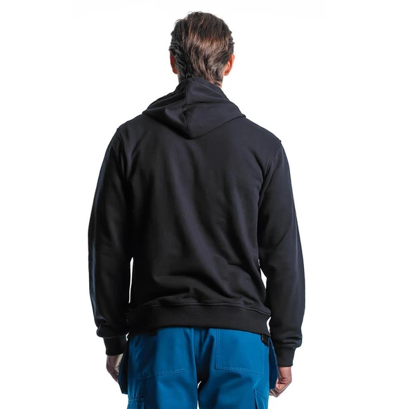 Şensel, Kapüşonlu Sweatshirt, Siyah -107E650- Kışlık, Cepli - Resim 3