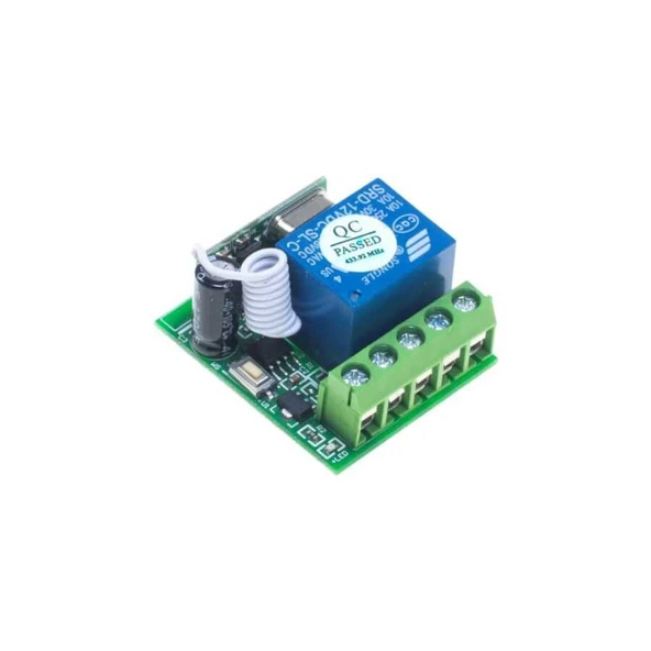 1 Kanal 433 MHz 12V Kablosuz RF Alıcılı Röle Kartı ürün görseli 1