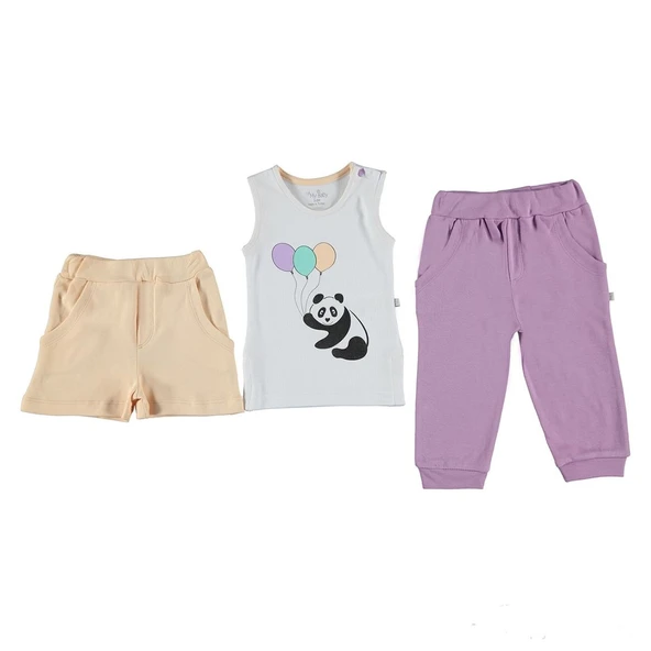 Bravo Baby 3 lü Yazlık Set (Atlet-Pantolon-Şort) 18-24 Ay ürün görseli 1