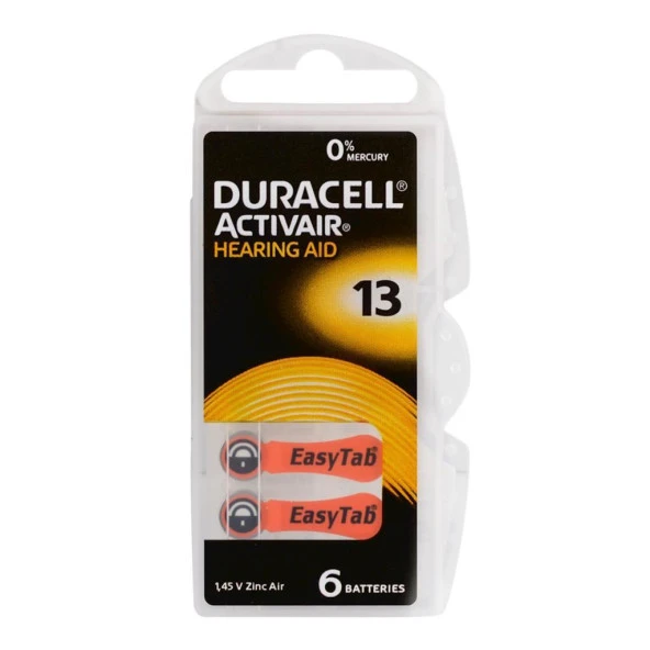 DURACELL ACTIVAIR KULAKLIK PILI 1.45V 6 LI (13) ürün görseli 1
