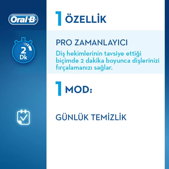 Oral-B Vitality 100 Cross Action Mavi Şarjlı Diş Fırçası ürün görseli 1