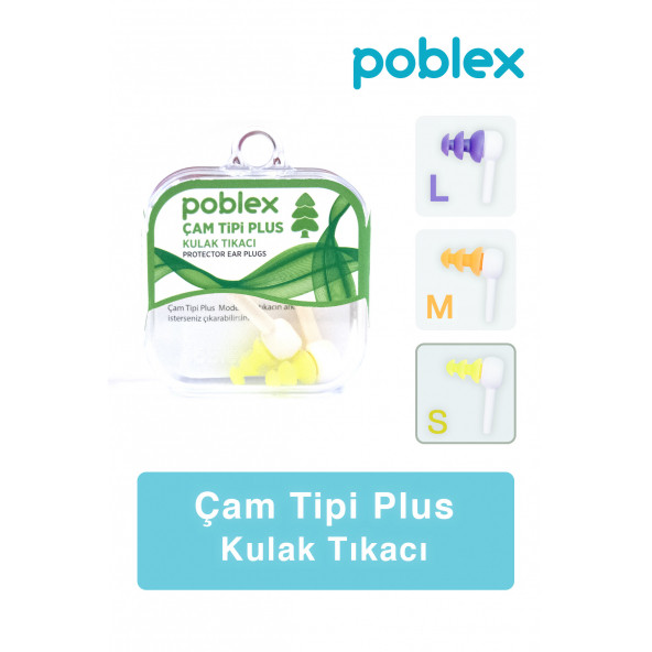 POBLEX Çam Tipi Plus Kulak Tıkacı (S) ürün görseli 1