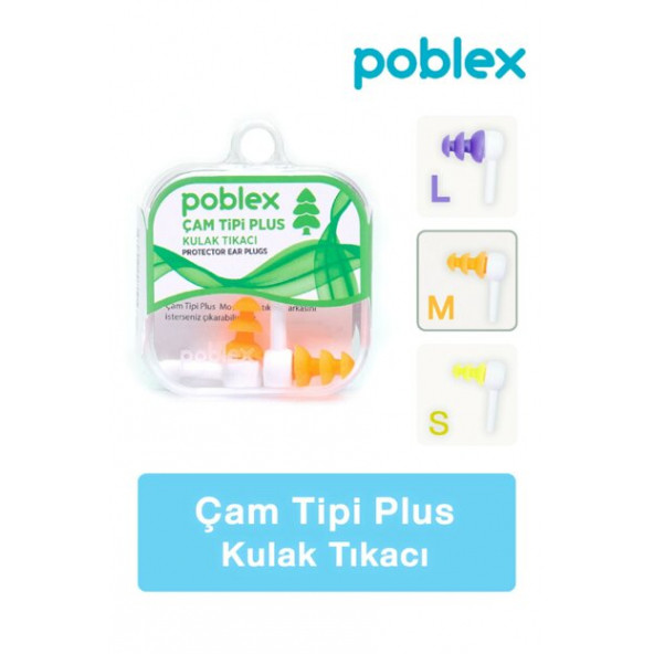 POBLEX Çam Tipi Plus Kulak Tıkacı - Medium ürün görseli 1