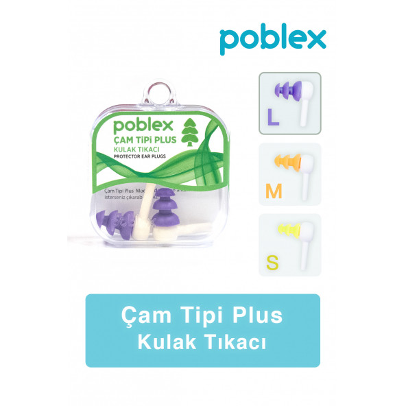 POBLEX Çam Tipi Plus Kulak Tıkacı - Large ürün görseli 1
