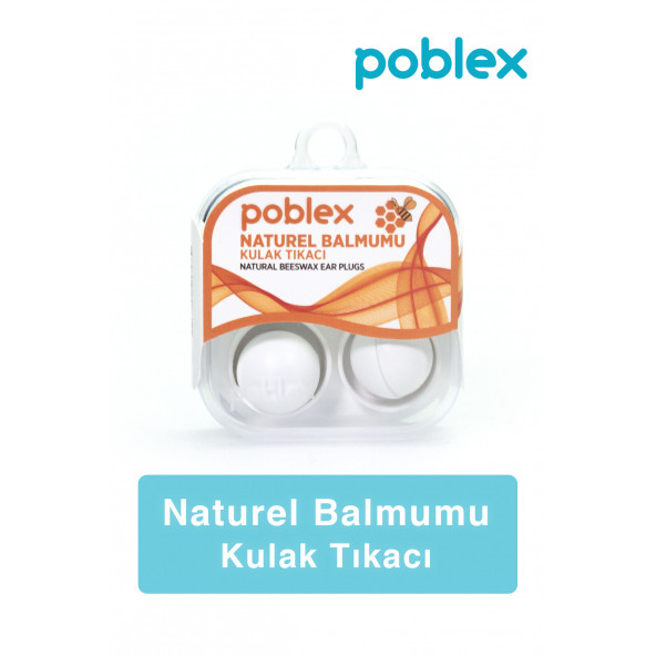 POBLEX Naturel Balmumu Kulak Tıkacı - Kulak Koruyucu Tıpası 4'lü ürün görseli 1