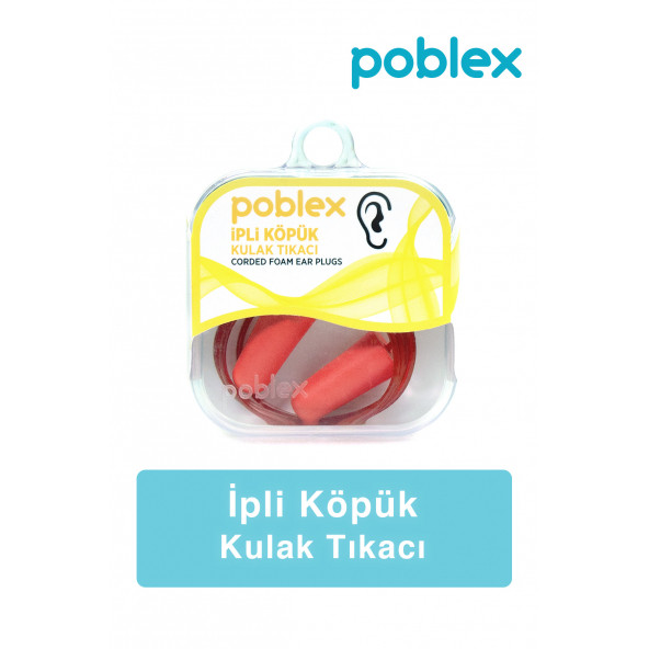 POBLEX İpli Köpük Kulak Tıkacı - Kulak Koruyucu Tıpası ürün görseli 1