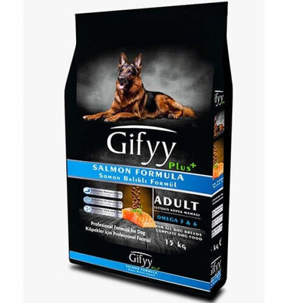 15 KG YETİŞKİN PREMİUM KÖPEK MAMASI GİFYY 23/10 ( SOMON BALIKLI ) KURU MAMA ürün görseli 1