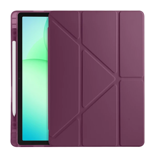Samsung Galaxy Tab A9 Kılıf Tri Folding Kalem Bölmeli Standlı Kılıf ürün görseli 1