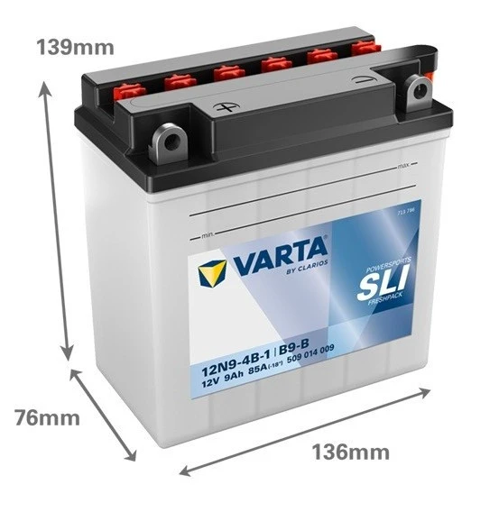 Varta Akü 12N9-4B 12V9AH - Resim 2