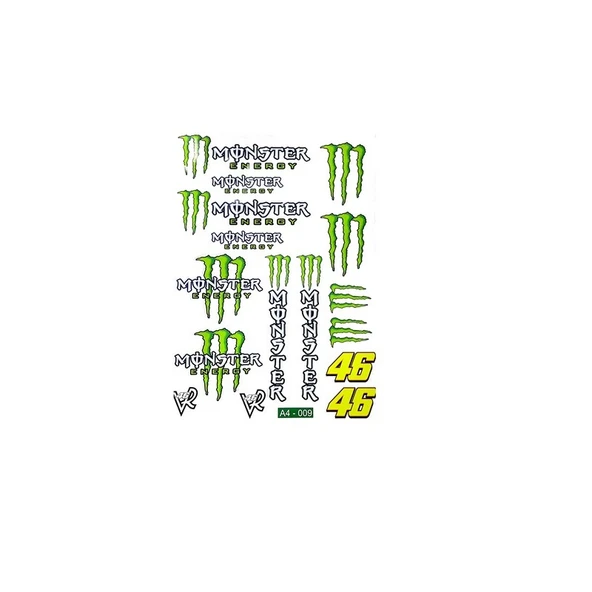 Monster Motosiklet Sticker (Etiket) Set ürün görseli 1
